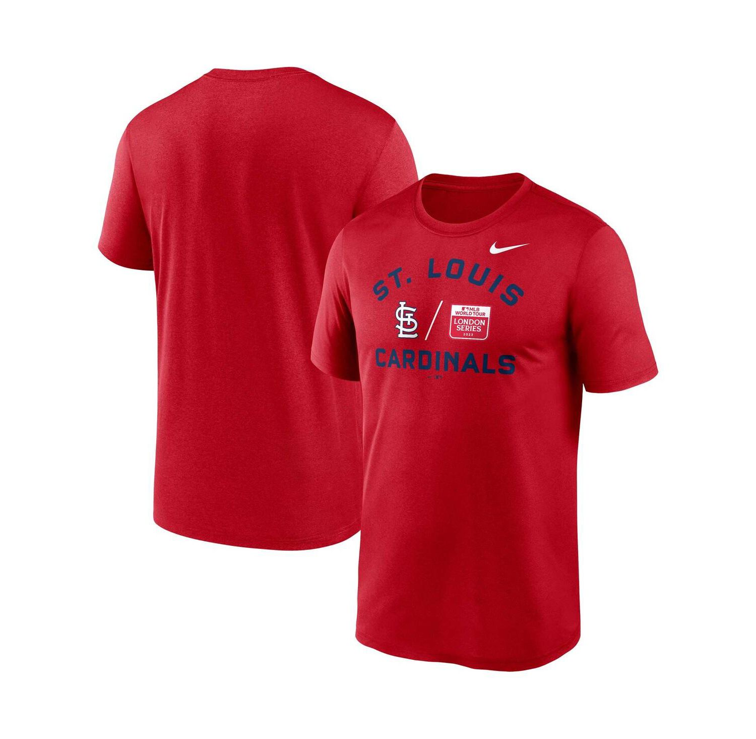 Men's Red St. Louis Cardinals 2023 MLB World Tour: London Series Legend Performance T-shirt