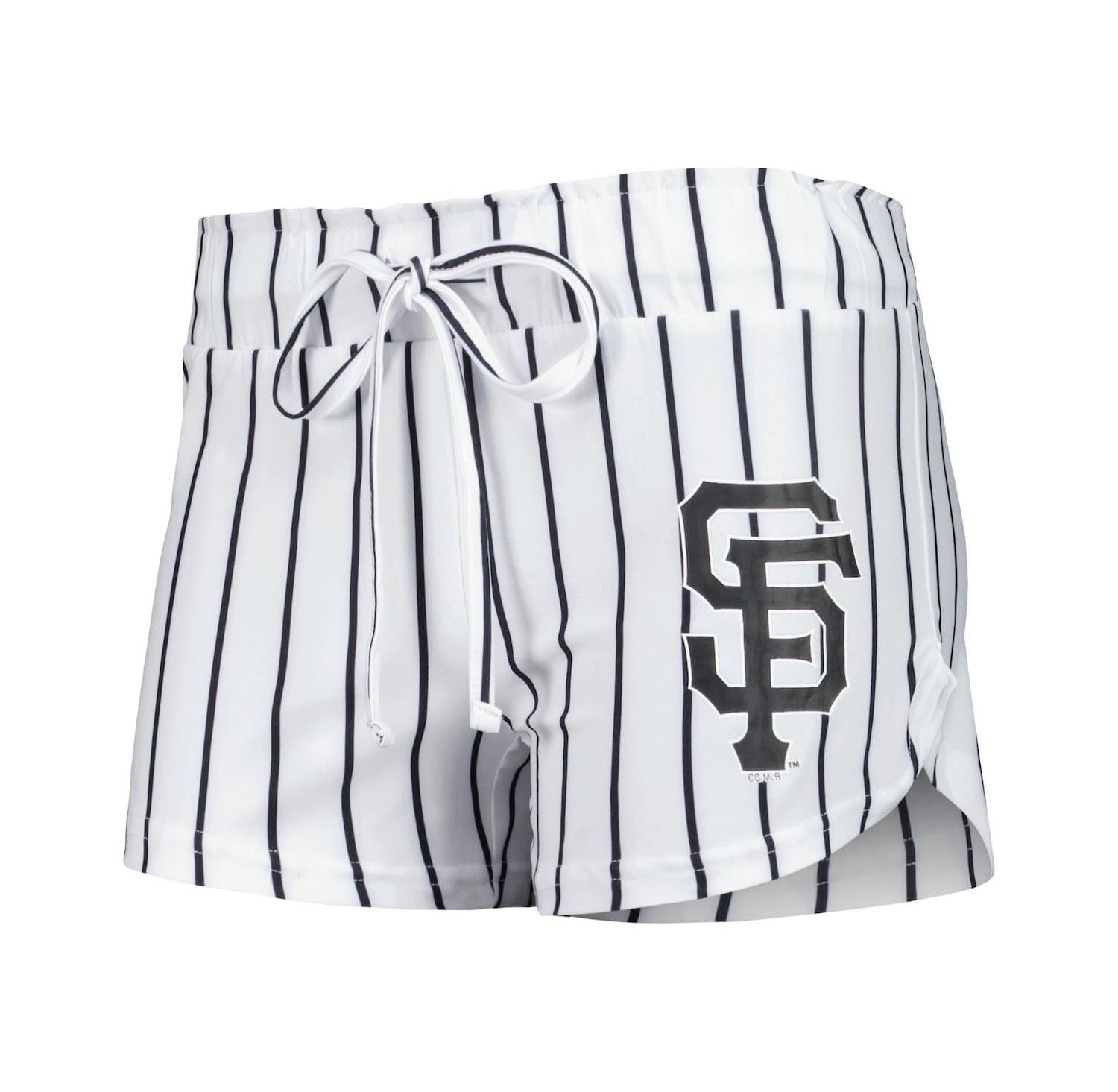Women's White San Francisco Giants Reel Pinstripe Tank Top and Shorts Sleep Set
