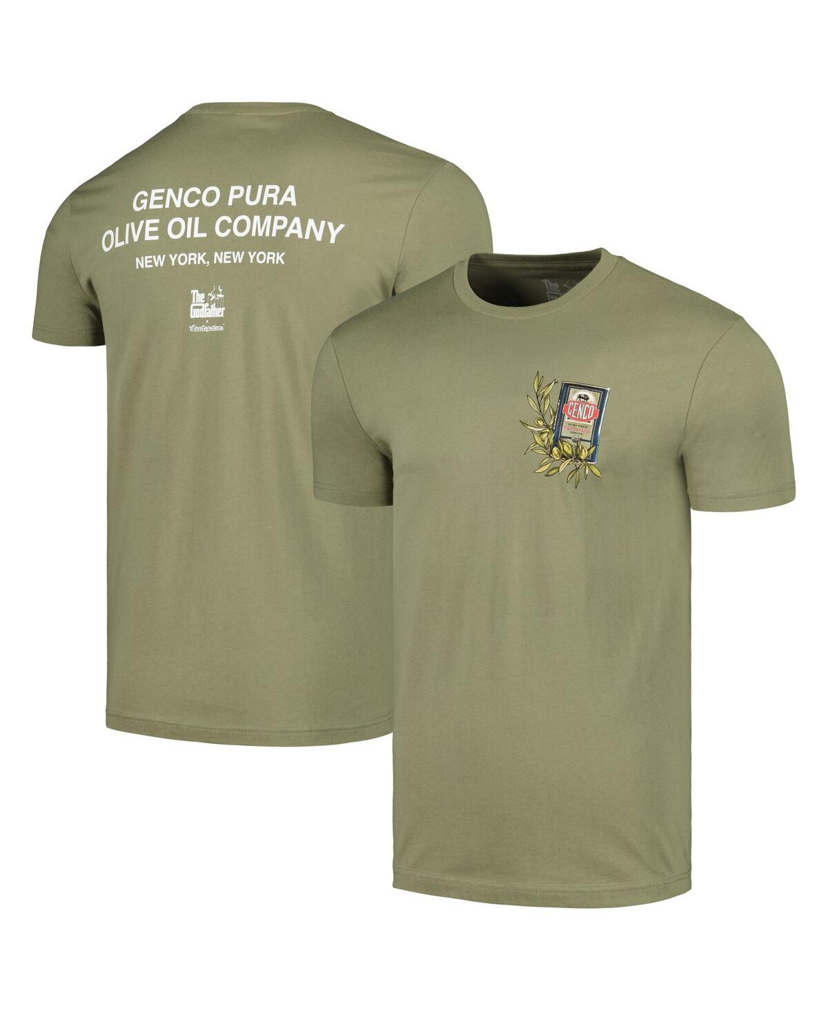 Contenders Clothing Men's  Olive The Godfather Genco Pura Olive Oil T-shirt