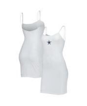 KadyLuxe Women's White Dallas Cowboys Milky Silk Tie-Back Racerback Tank Top Size: Large