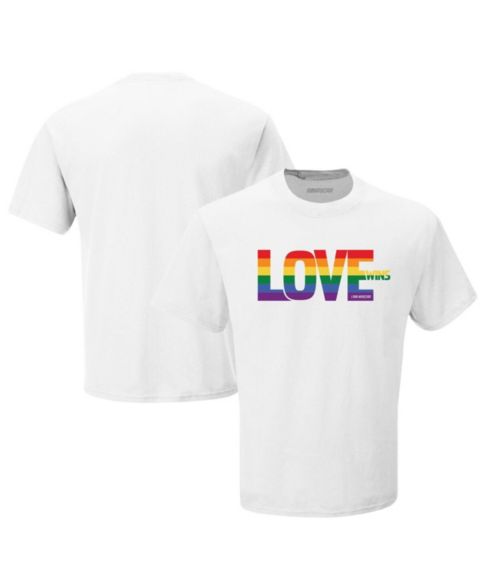 Мужская футболка Checkered Flag Sports White NASCAR Love Wins