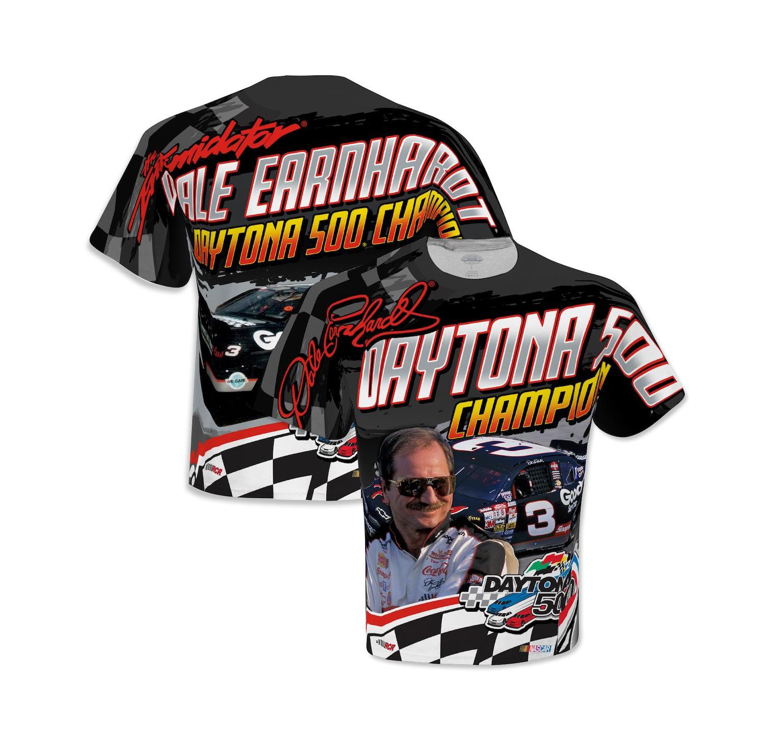 Men's Black Dale Earnhardt Daytona 500 Champion Legends T-shirt
