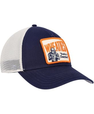 Men's Navy, Cream Wheaties Valin Trucker Snapback Hat