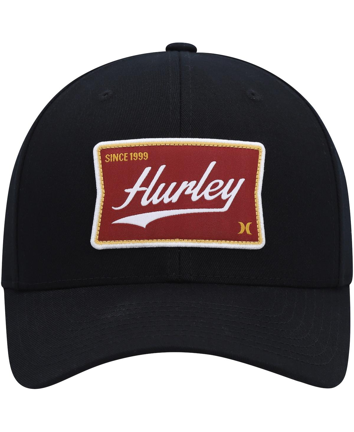 Shop Hurley Men's  Black Casper Snapback Hat