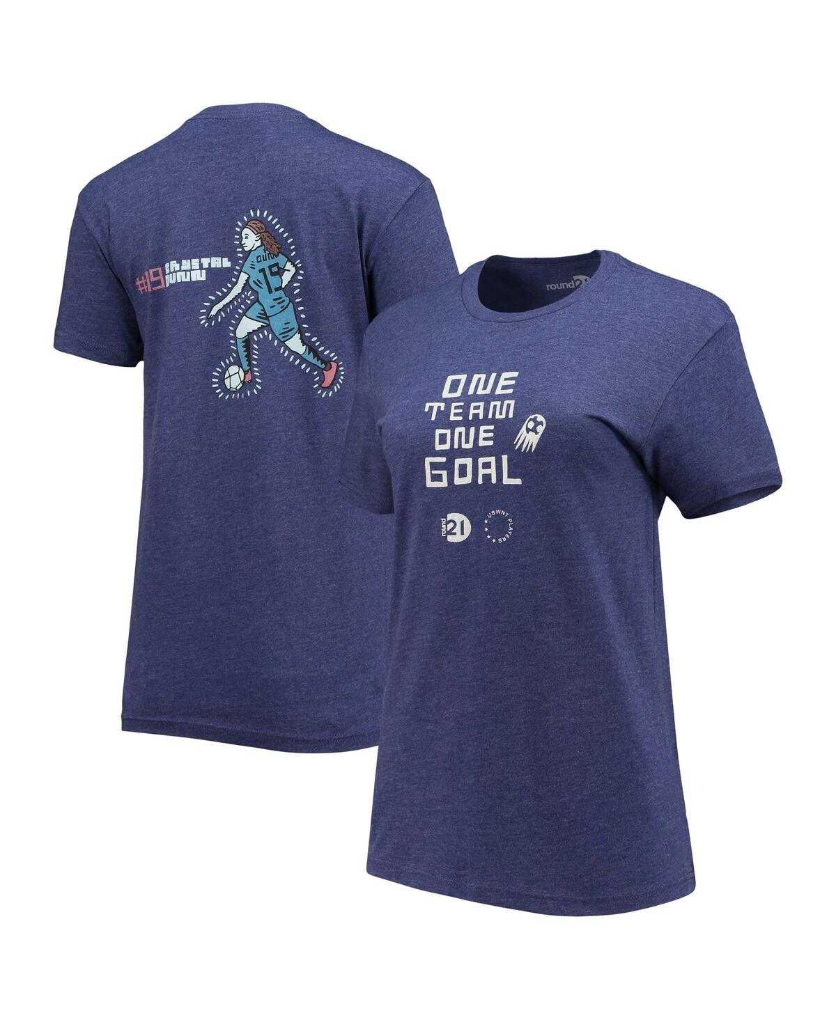 ROUND21 WOMEN'S ROUND21 CRYSTAL DUNN NAVY USWNT ONE TEAM ONE GOAL T-SHIRT