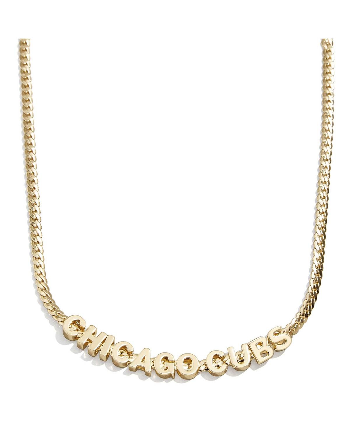 Baublebar Women's  Chicago Cubs Curb Necklace In Gold-tone