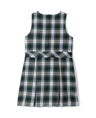 School Uniform Girls Plaid Jumper Top of Knee