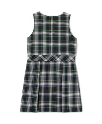 School Uniform Girls Plaid Jumper Top of Knee