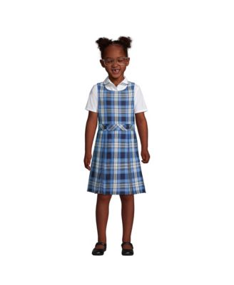 School Uniform Girls Plaid Jumper Top of Knee