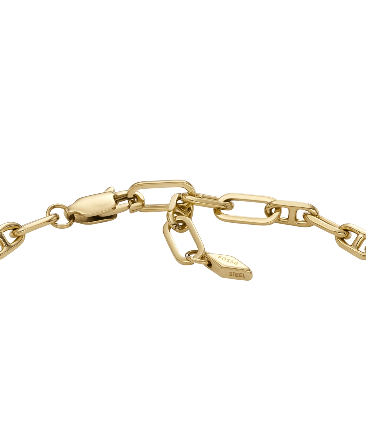 Fossil Heritage Crest Mother of PearlTone Brass Chain Bracelet - Gold