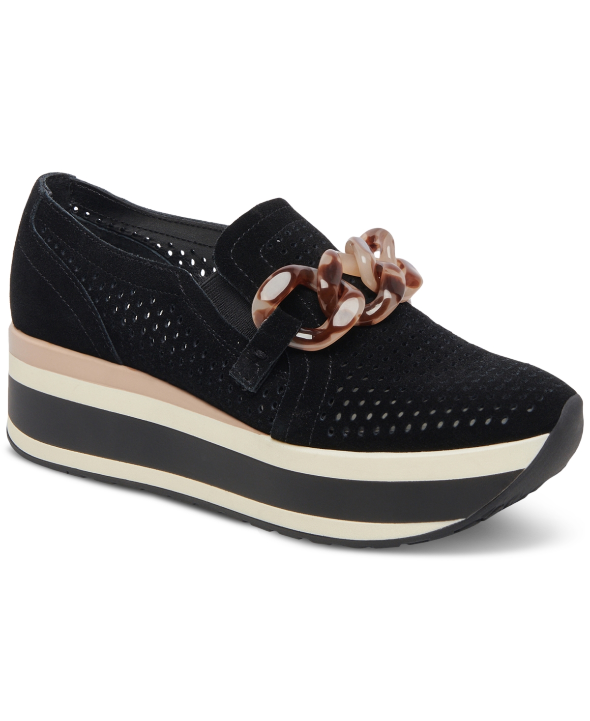 Shop Dolce Vita Women's Jhenee Platform Slip-on Loafer Sneakers In Onyx
