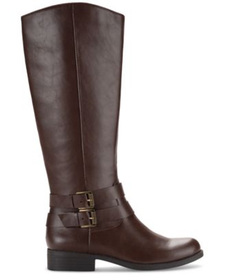 Women's Maliaa Wide-Calf Buckled Riding Boots, Created for Macy's