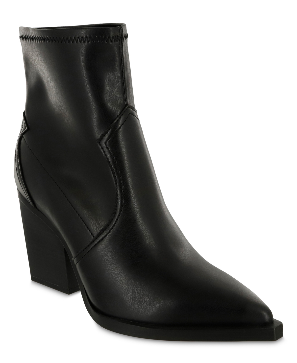 Mia Women's Rachell Pointed-toe Heeled Western Booties In Black