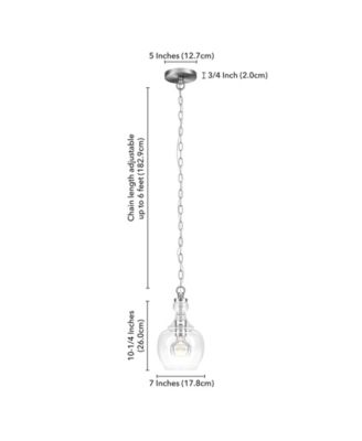 Verona 7" Glass Shade Wide Pendant