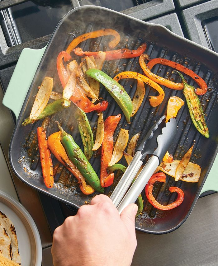 KitchenAid Enameled Cast Iron, 11" Square Grill Roasting Pan Macy's