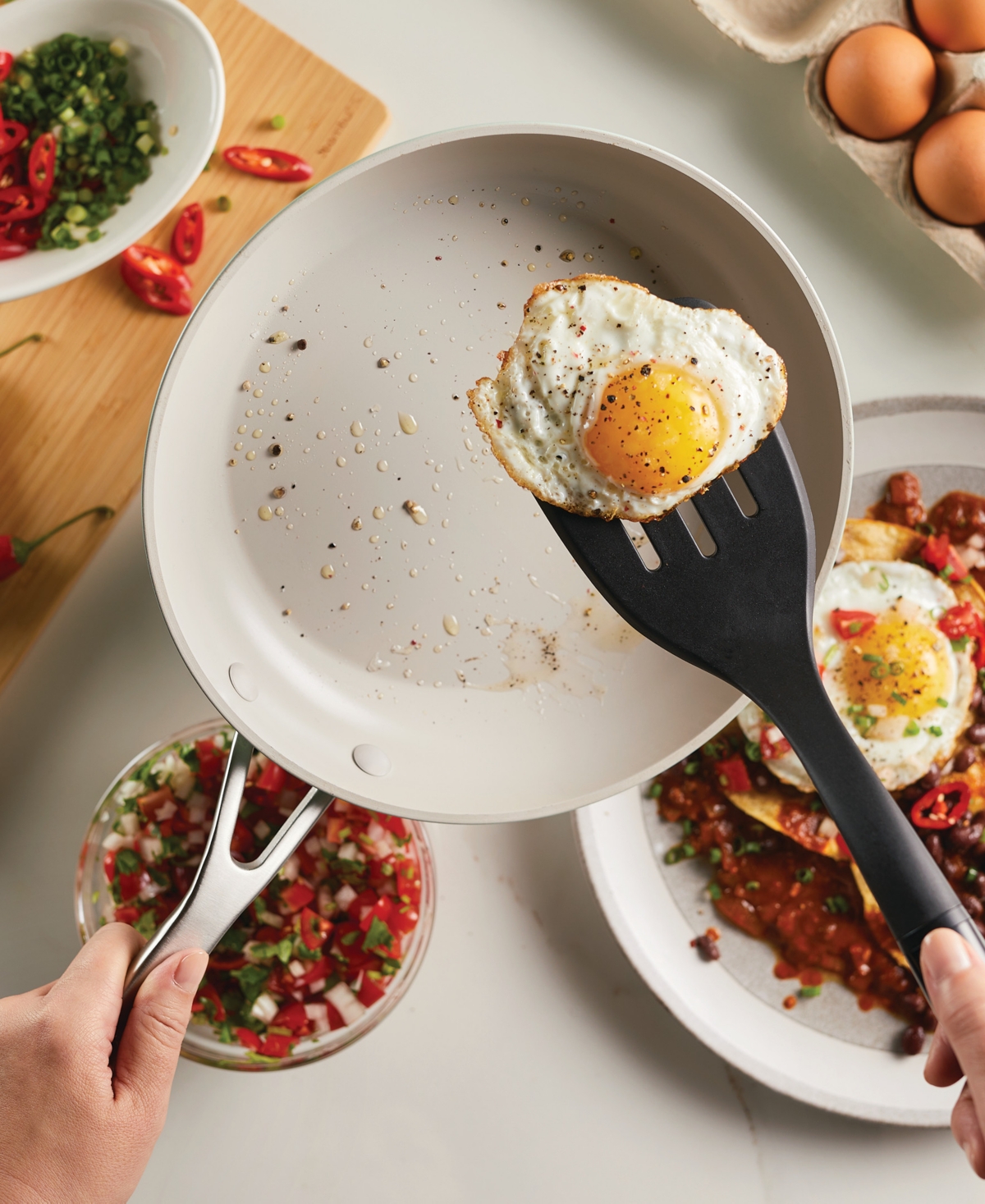Kitchenaid Hard Anodized Ceramic Nonstick 12.25" Frying Pan In Pistachio