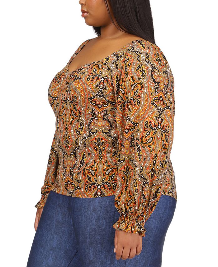 MK Floral Paisley Mesh Top