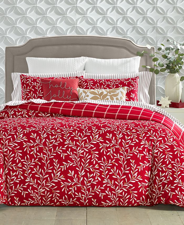 Charter Club Winterberry 3Pc. Duvet Cover Set, Full/Queen, Created for
