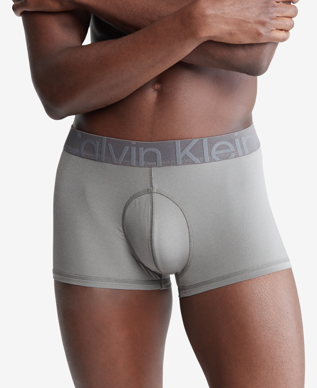 Calvin Klein Future Shift Stretch Holiday Low Rise Trunks In Charcoal Grey