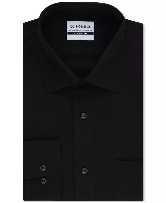 Men Classic-Fit Solid Color Dress Shirt - thumbnail 3