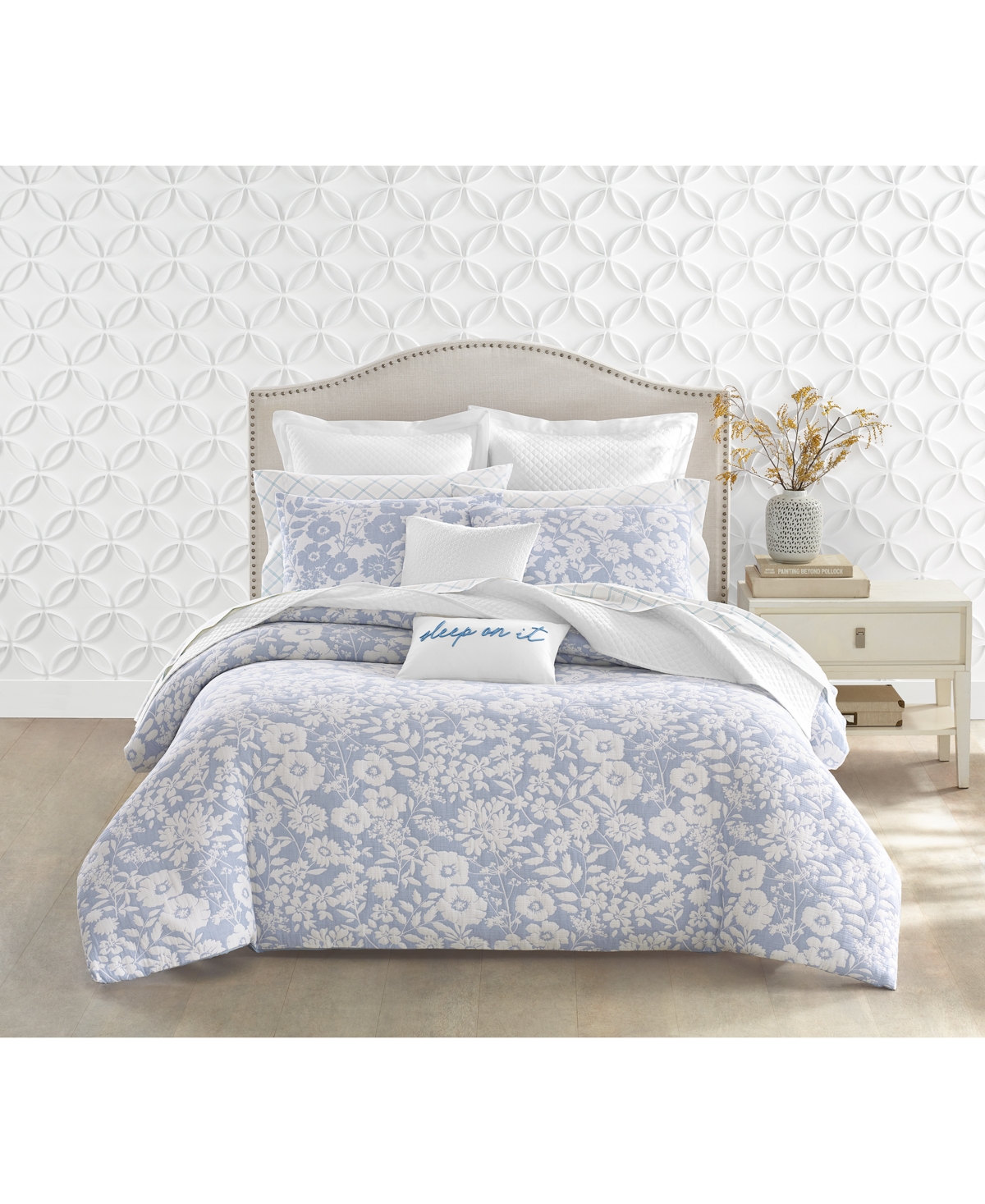 Charter Club Silhouette Floral 3-Pc. Comforter Set, King, Exclusively at Macy's