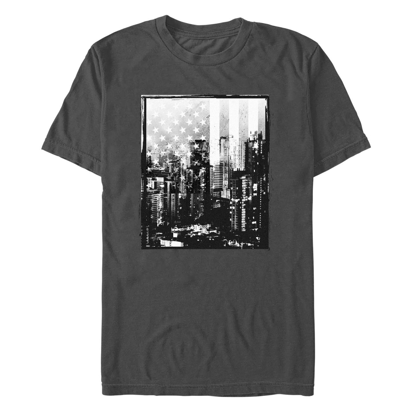 Мужская футболка Fifth Sun Generic Additude Distressed Skyline Short Sleeves, цвет: Угольный — фото 1
