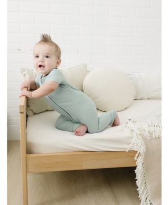Baby Boys Rayon from Bamboo Ribbed Zip Front Romper
