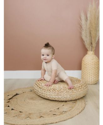 Baby Boys Rayon from Bamboo Ribbed Henley Romper