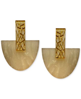 Swanky Designs Zahara Geo Curve Drop Earrings - Ivory 55$