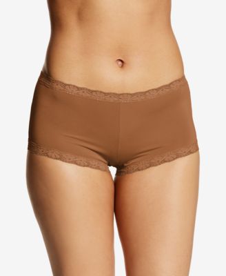 Women's Maidenform 40760 Classics Hip Fit Micro with Lace Boyshort Panty 