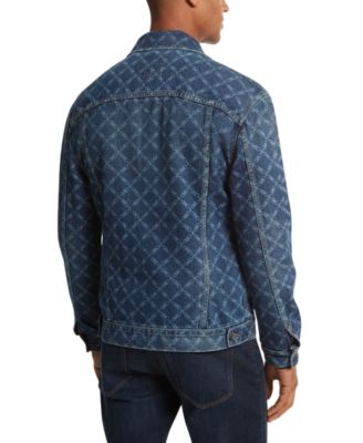 ジャケット Michael By Michael Kors Printed Denim Jacket Michael Kors Men's Regular-Fit Empire Logo-Print Denim