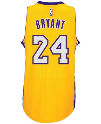 Lakers 24 Kobe Bryant Walter Brown HWC Swingman Yellow Jersey