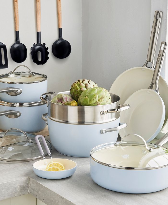 GreenPan Padova Ceramic Nonstick 16Piece Cookware Set Macy's