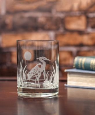 Heron Double Old Fashioned Glass 13oz - Set of 4 Glasses