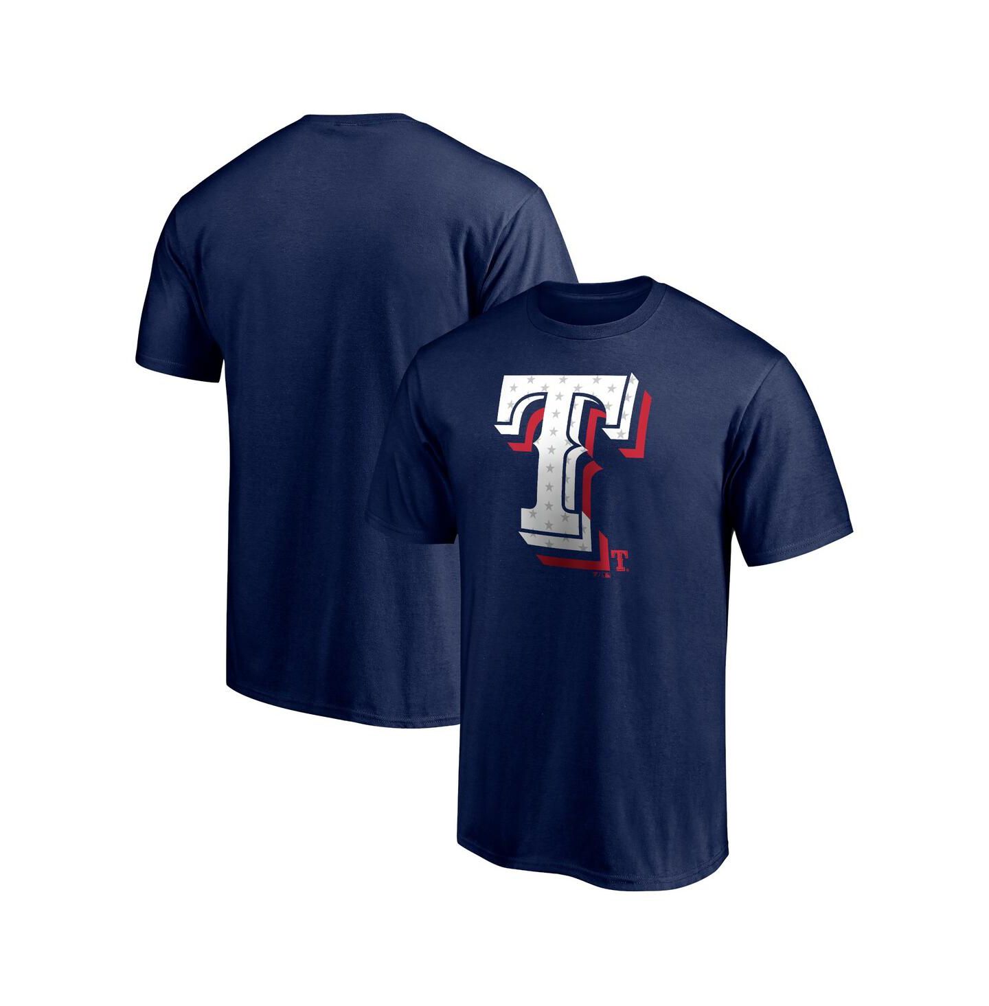 Мужская футболка Fanatics Navy Texas Rangers Red White and Team — фото 1