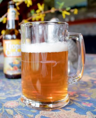 Fly Fishing Beer Mug 15oz- Set of 4 Glasses