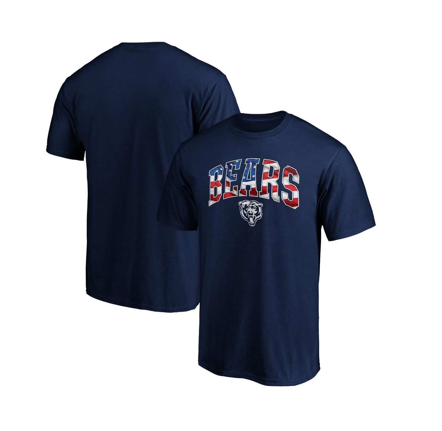 Men's Navy Chicago Bears Banner Wave Logo T-shirt