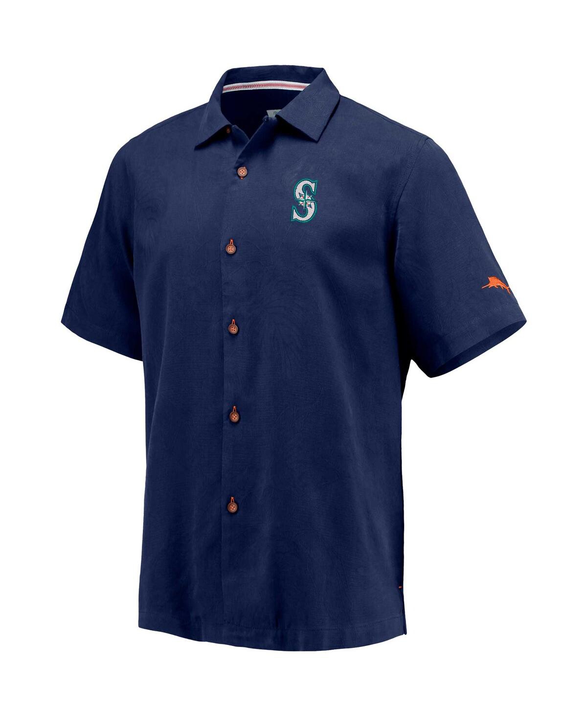 Shop Tommy Bahama Men's  Navy Seattle Mariners Baseball Bay Button-up Shirt