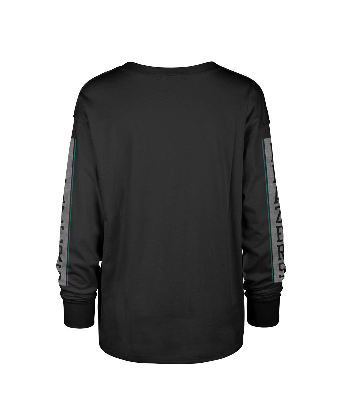 47 BRAND WOMEN'S '47 BRAND BLACK PORTLAND TRAIL BLAZERS CITY EDITION SOA LONG SLEEVE T-SHIRT 