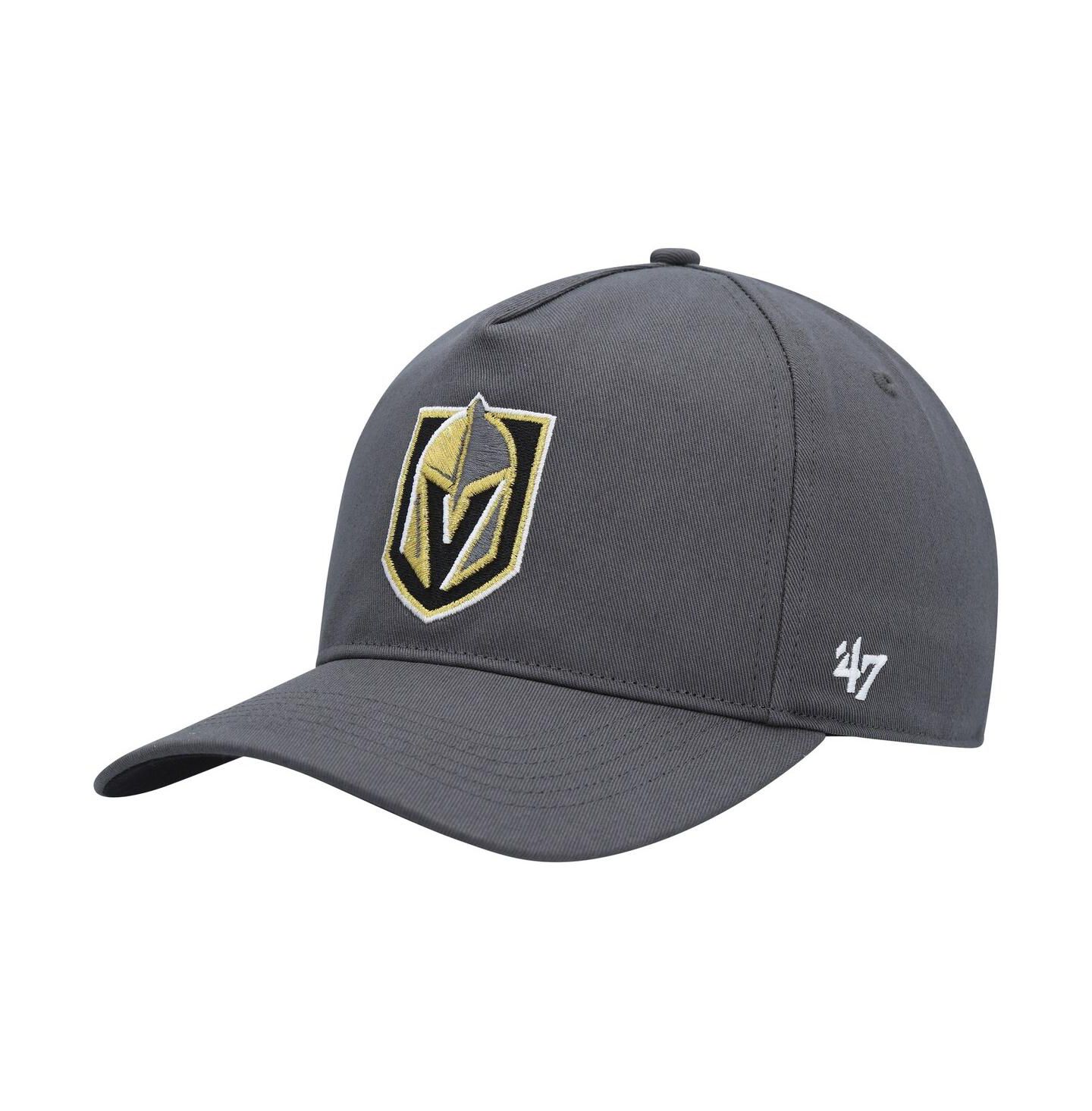 Мужская кепка '47 Brand Charcoal Vegas Golden Knights Primary Hitch Snapback Hat — фото 5
