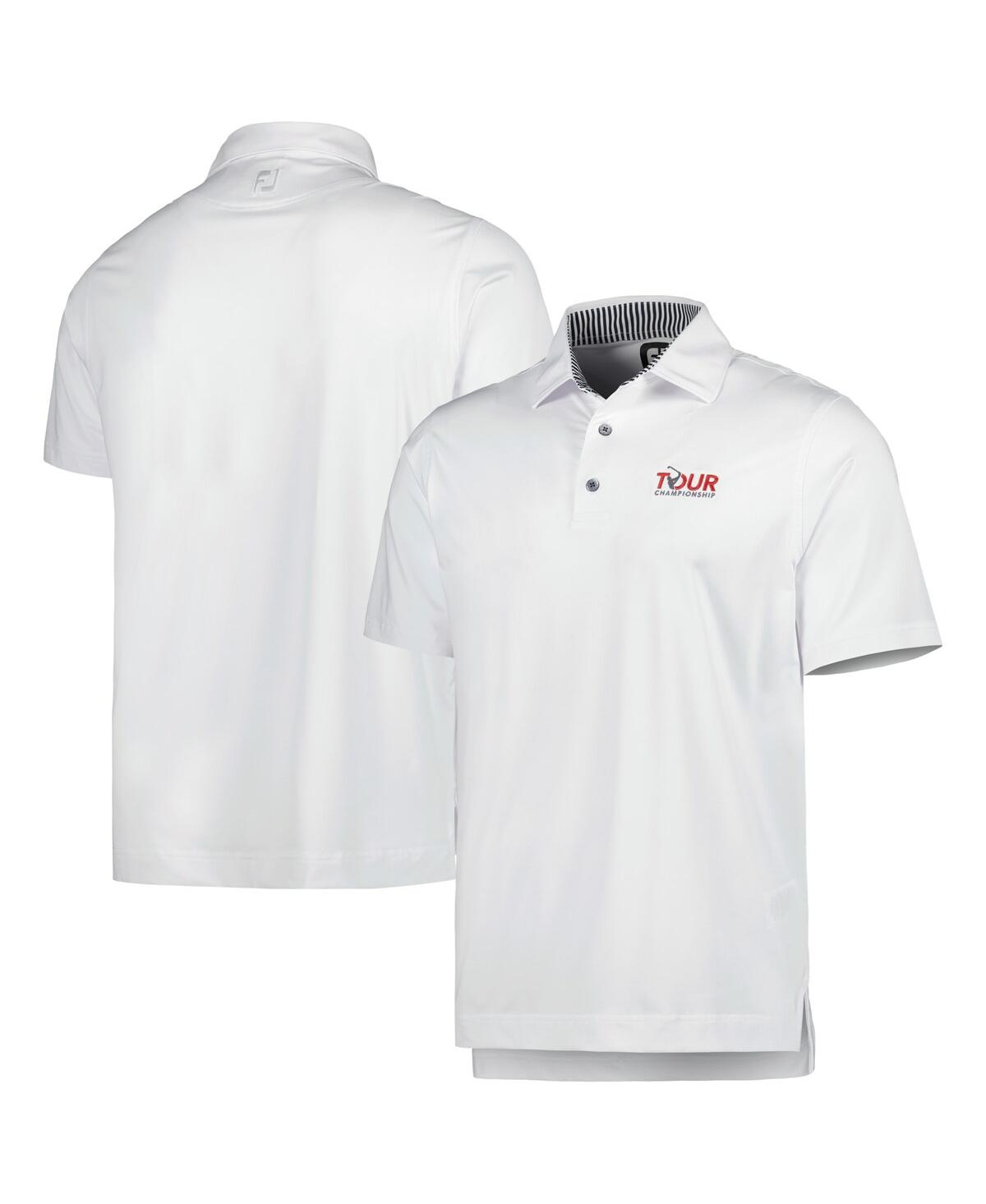 Men's FootJoy White Tour Championship ProDry Polo Shirt - White