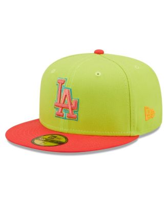 Men's Green, Red Los Angeles Dodgers Cyber Highlighter 59FIFTY Fitted Hat