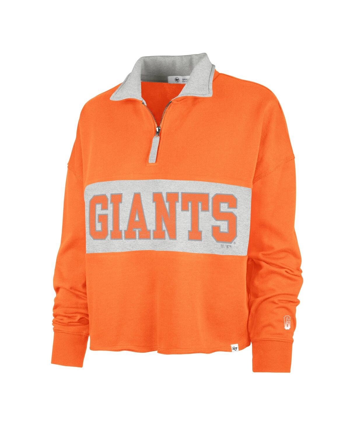Women's '47 BrandSan Francisco Giants City Connect Bae Remi Quarter-Zip Jacket - Orange