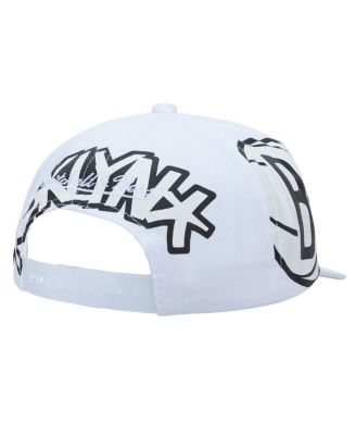 Men's White Brooklyn Nets Hardwood Classics In Your Face Deadstock Snapback Hat