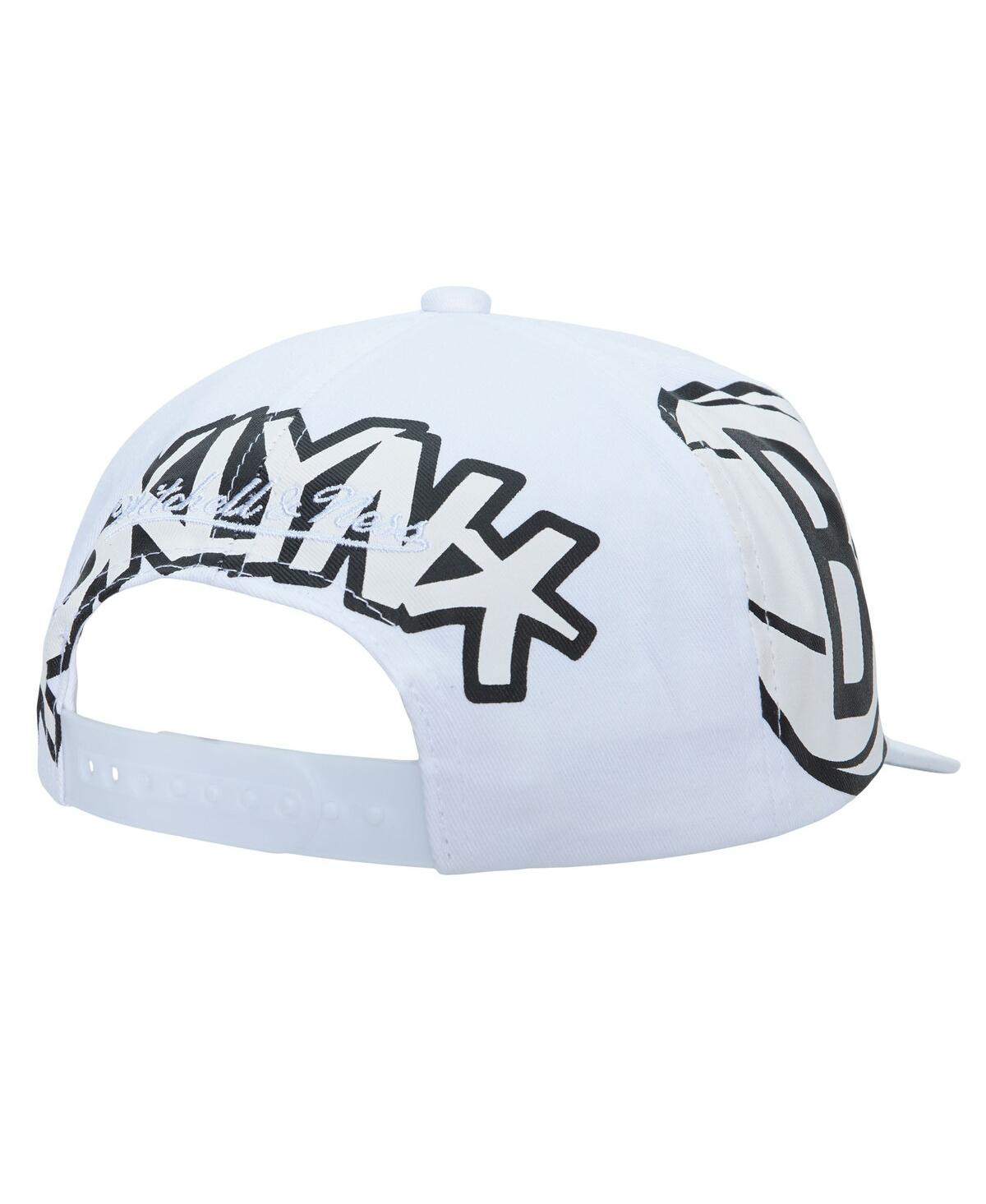 Shop Mitchell & Ness Men's  White Brooklyn Nets Hardwood Classics In Your Face Deadstock Snapback Hat