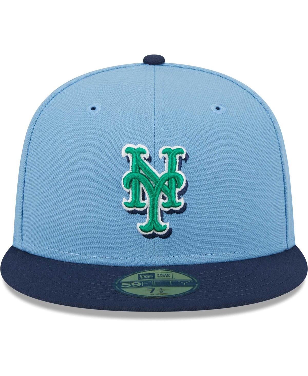 Men's New Era Navy New York Mets Green Undervisor 59FIFTY Fitted Hat - Navy