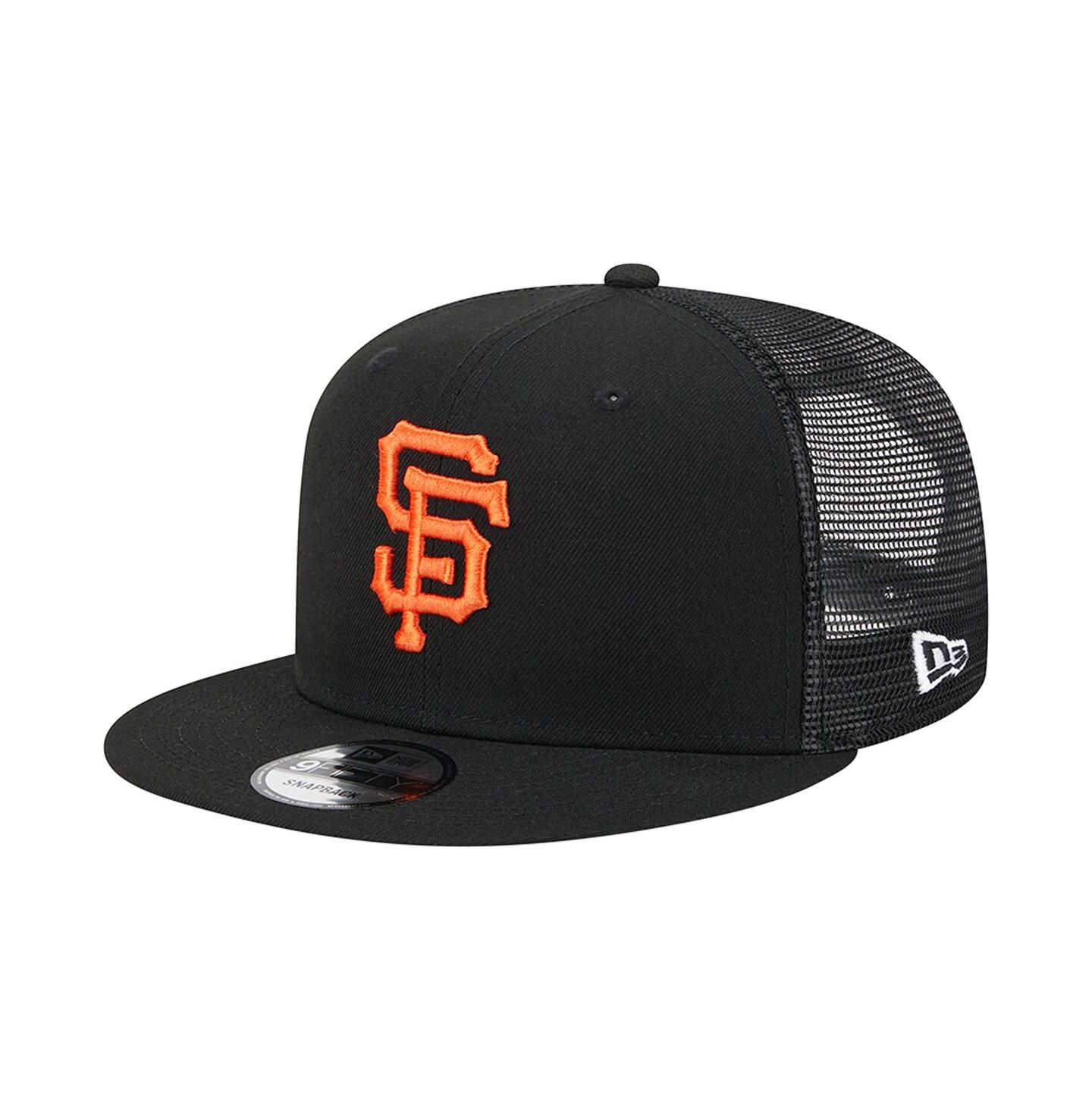 Мужская кепка New Era Black San Francisco Giants Team Color Trucker 9FIFTY Snapback Hat — фото 3