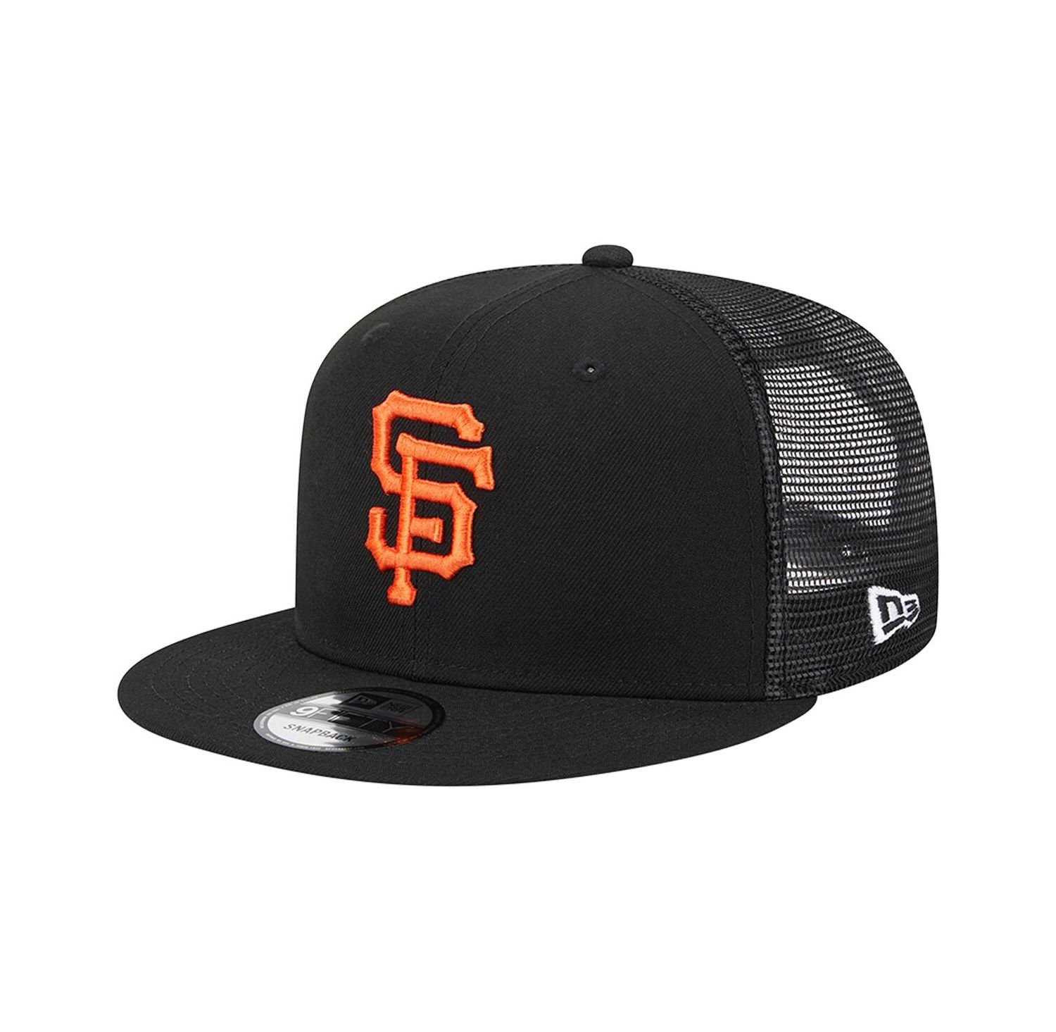 Men's Black San Francisco Giants Team Color Trucker 9FIFTY Snapback Hat