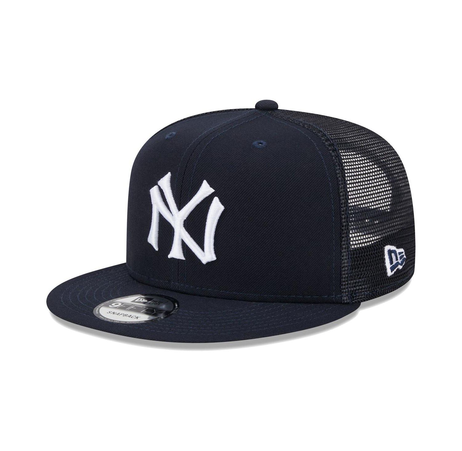 Men's Navy New York Yankees Cooperstown Collection Team Color Trucker 9FIFTY Snapback Hat