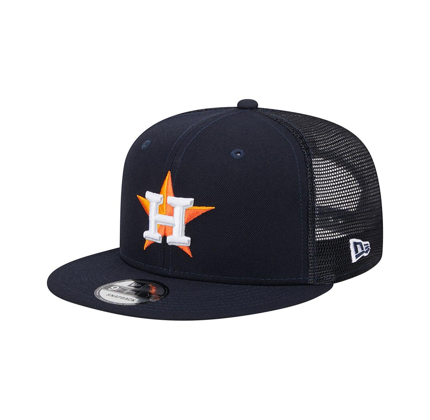 Men's Navy Houston Astros Team Color Trucker 9FIFTY Snapback Hat